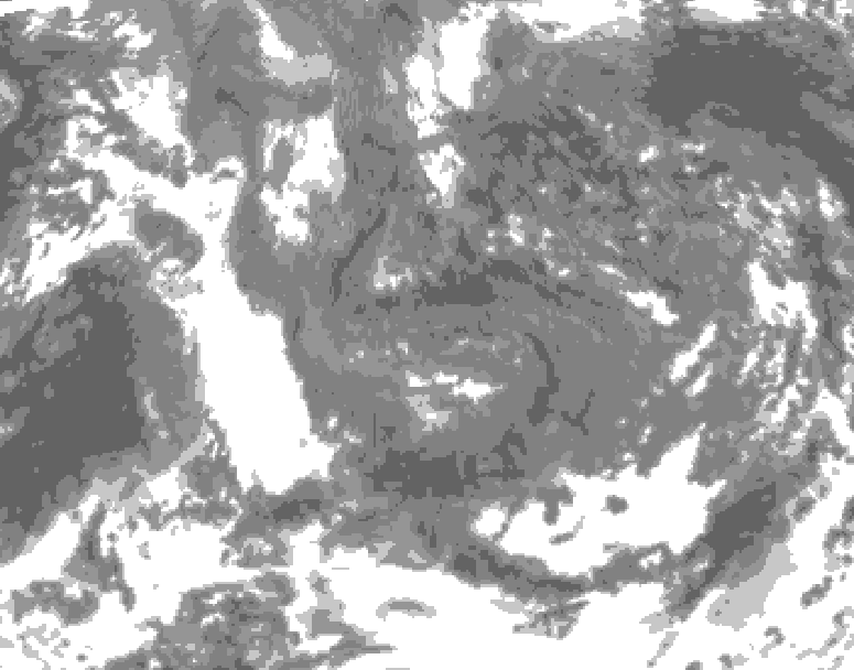 GDPS total cloud 138 hour forecast chart for Canada based on 2025/11/14 0000Z data