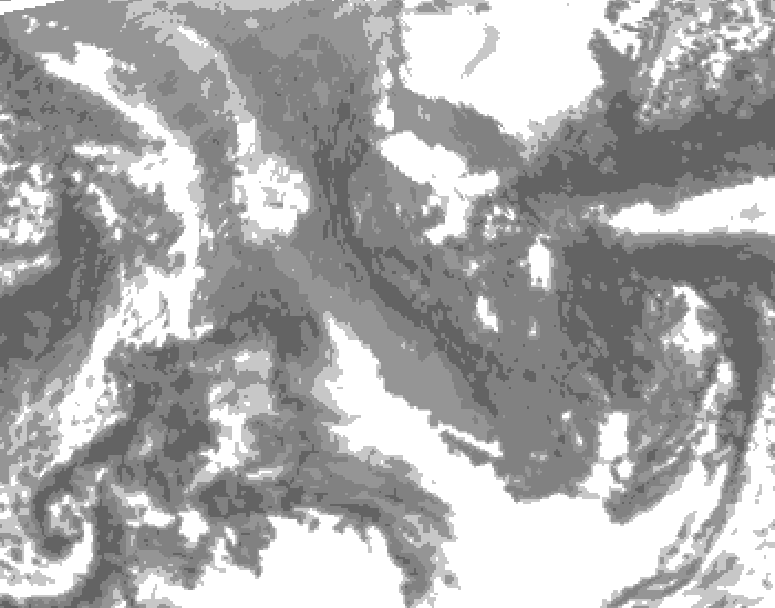GDPS total cloud 078 hour forecast chart for Canada based on 2025/11/14 1200Z data
