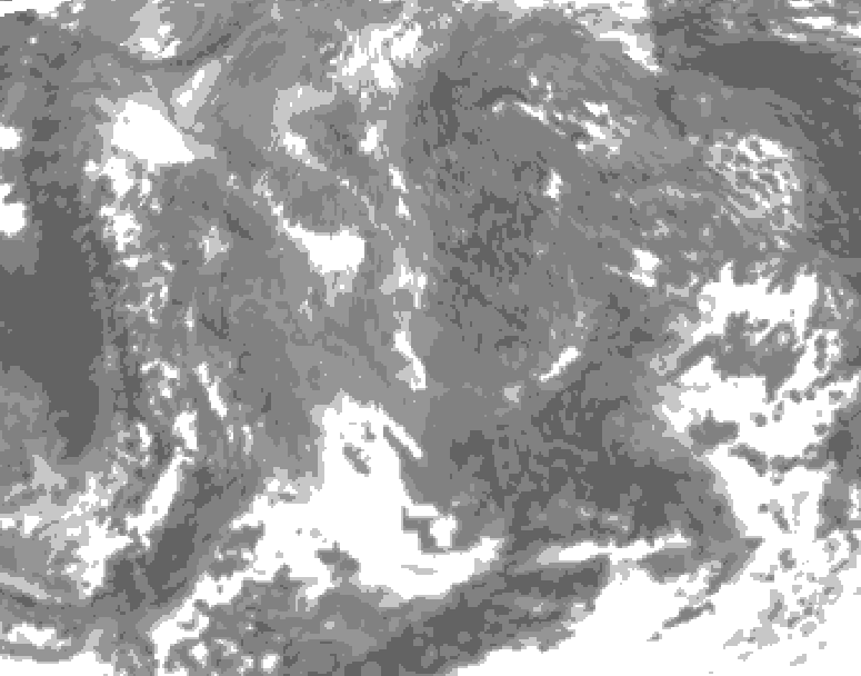 GDPS total cloud 150 hour forecast chart for Canada based on 2025/11/14 1200Z data