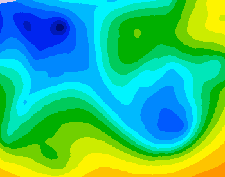 GDPS 500 millibar geopotential height 048 hour forecast chart for Canada based on 2025/11/15 0000Z data