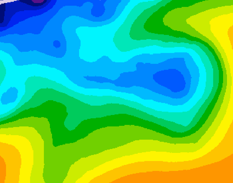 GDPS 500 millibar geopotential height 114 hour forecast chart for Canada based on 2025/11/15 0000Z data