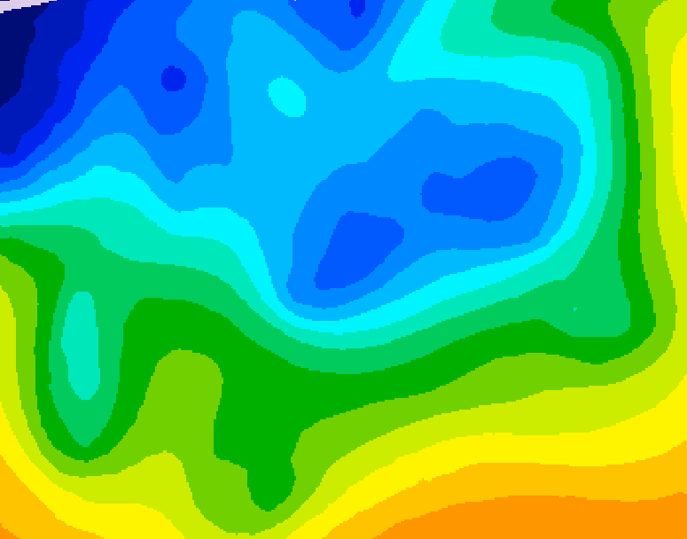 GDPS 500 millibar geopotential height 138 hour forecast chart for Canada based on 2025/11/15 0000Z data