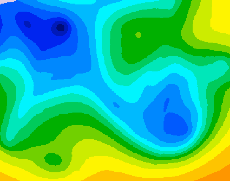 GDPS 500 millibar geopotential height 036 hour forecast chart for Canada based on 2025/11/15 1200Z data