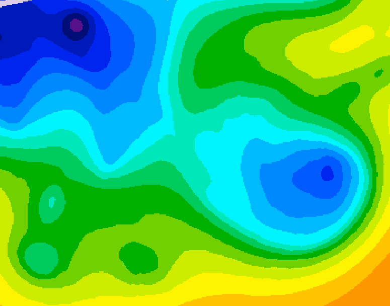 GDPS 500 millibar geopotential height 054 hour forecast chart for Canada based on 2025/11/15 1200Z data