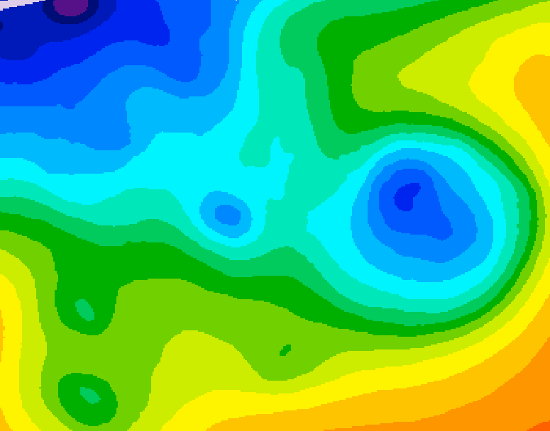 GDPS 500 millibar geopotential height 078 hour forecast chart for Canada based on 2025/11/15 1200Z data