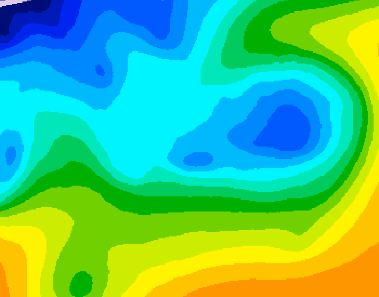 GDPS 500 millibar geopotential height 102 hour forecast chart for Canada based on 2025/11/15 1200Z data