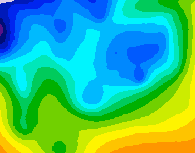 GDPS 500 millibar geopotential height 126 hour forecast chart for Canada based on 2025/11/15 1200Z data