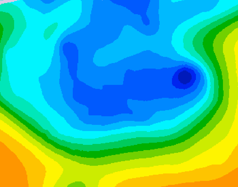 GDPS 500 millibar geopotential height 198 hour forecast chart for Canada based on 2025/11/15 1200Z data