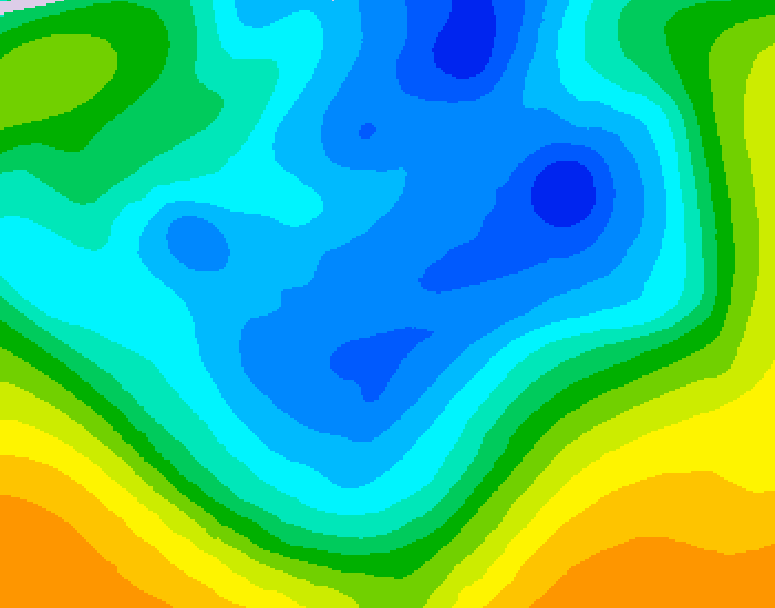 GDPS 500 millibar geopotential height 222 hour forecast chart for Canada based on 2025/11/15 1200Z data