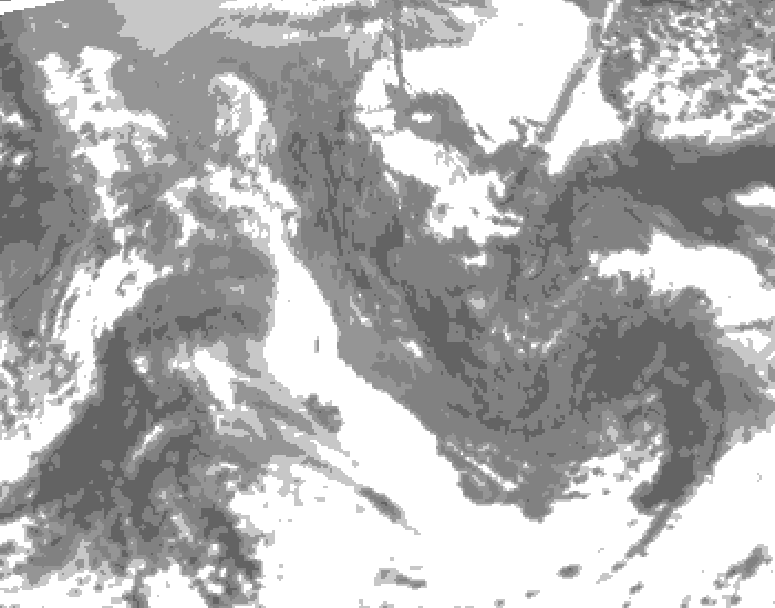 GDPS total cloud 048 hour forecast chart for Canada based on 2025/11/15 0000Z data