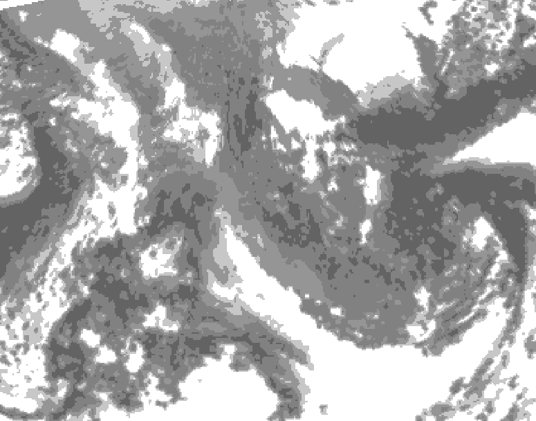 GDPS total cloud 066 hour forecast chart for Canada based on 2025/11/15 0000Z data