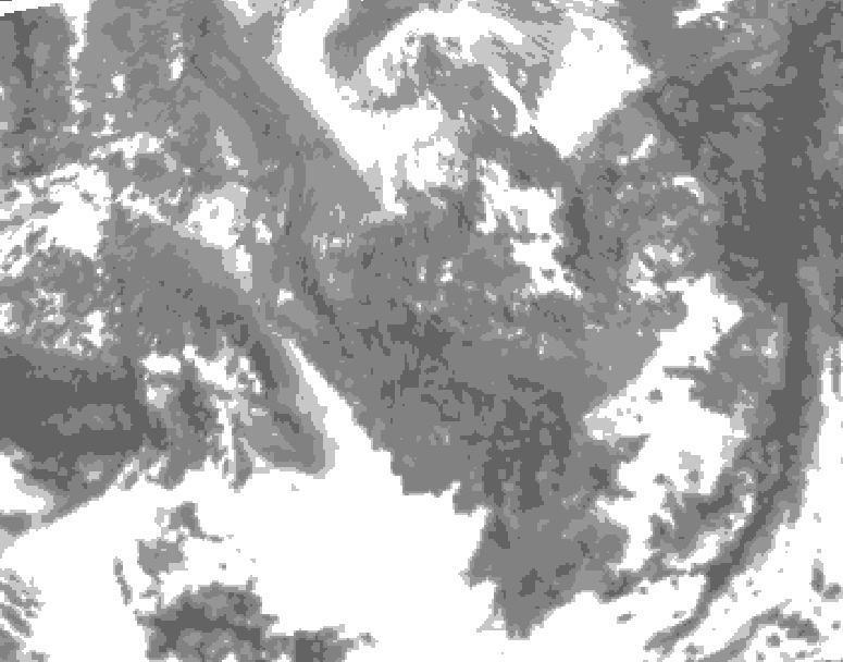 GDPS total cloud 210 hour forecast chart for Canada based on 2025/11/15 0000Z data