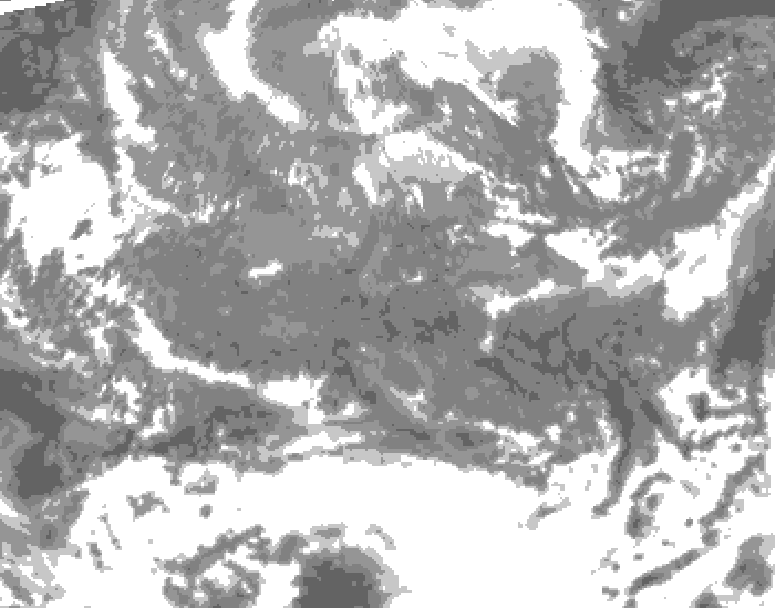 GDPS total cloud 234 hour forecast chart for Canada based on 2025/11/15 0000Z data