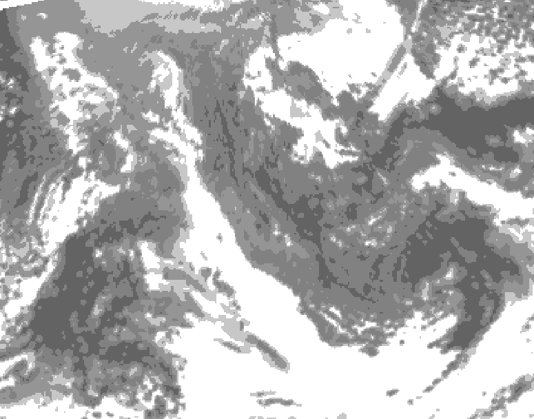GDPS total cloud 036 hour forecast chart for Canada based on 2025/11/15 1200Z data