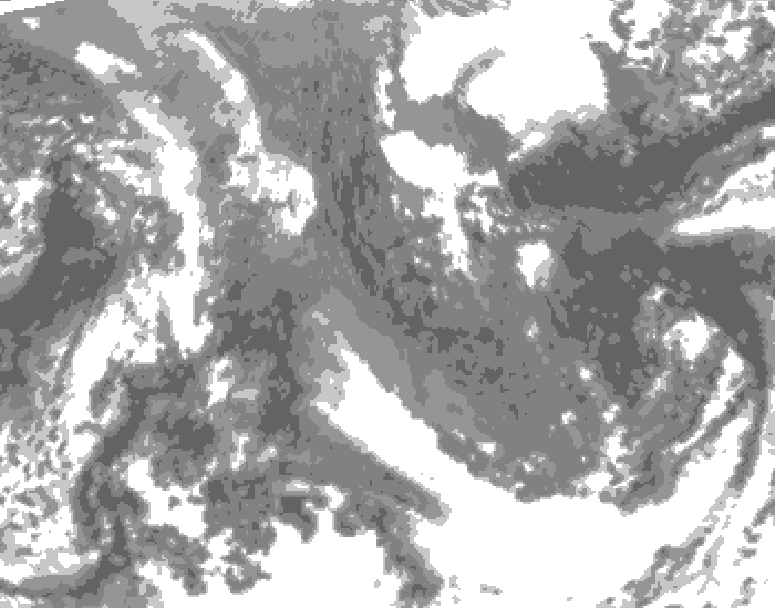 GDPS total cloud 054 hour forecast chart for Canada based on 2025/11/15 1200Z data