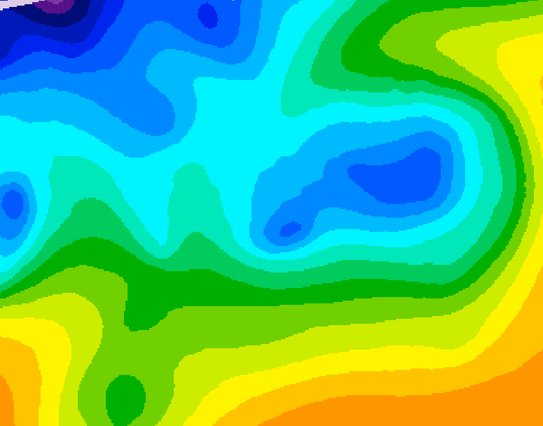 GDPS 500 millibar geopotential height 090 hour forecast chart for Canada based on 2025/11/16 0000Z data