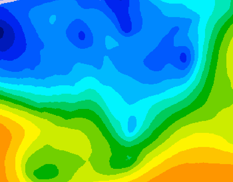 GDPS 500 millibar geopotential height 138 hour forecast chart for Canada based on 2025/11/16 0000Z data