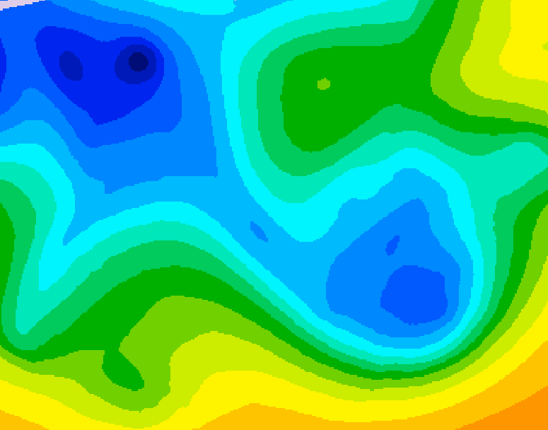 GDPS 500 millibar geopotential height 012 hour forecast chart for Canada based on 2025/11/16 1200Z data