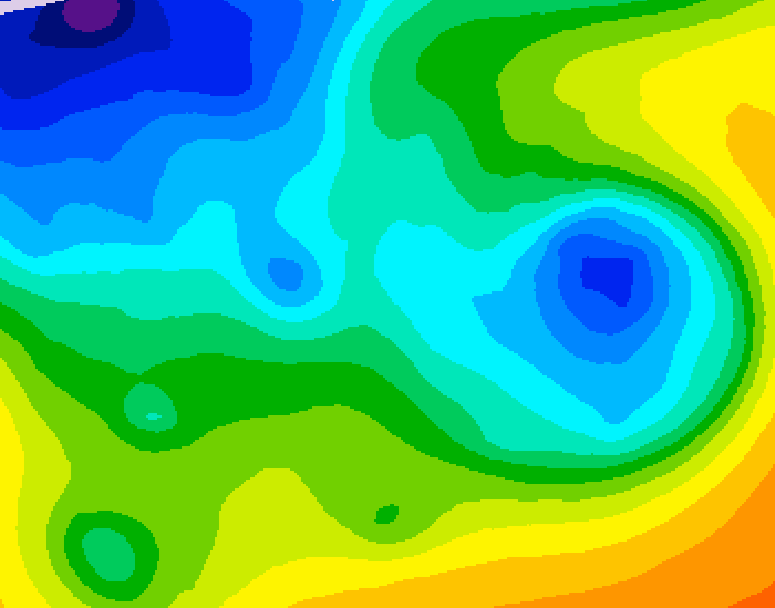 GDPS 500 millibar geopotential height 048 hour forecast chart for Canada based on 2025/11/16 1200Z data