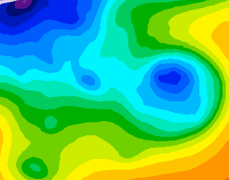 GDPS 500 millibar geopotential height 054 hour forecast chart for Canada based on 2025/11/16 1200Z data