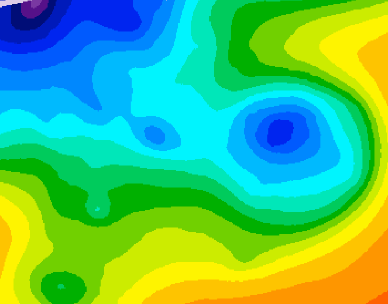 GDPS 500 millibar geopotential height 060 hour forecast chart for Canada based on 2025/11/16 1200Z data