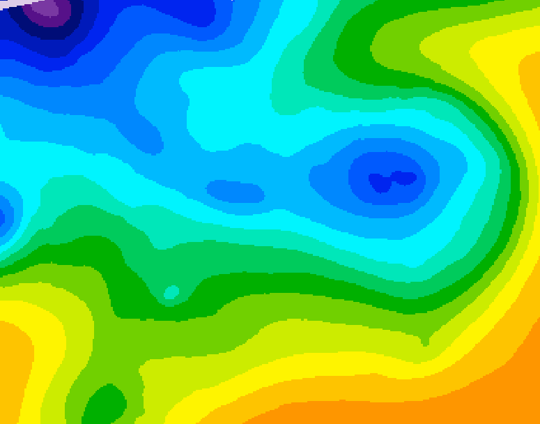GDPS 500 millibar geopotential height 072 hour forecast chart for Canada based on 2025/11/16 1200Z data