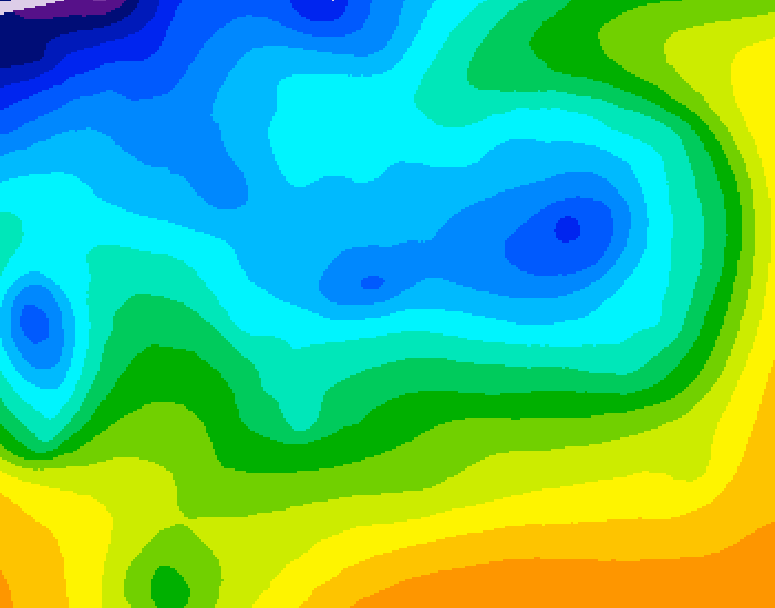 GDPS 500 millibar geopotential height 084 hour forecast chart for Canada based on 2025/11/16 1200Z data