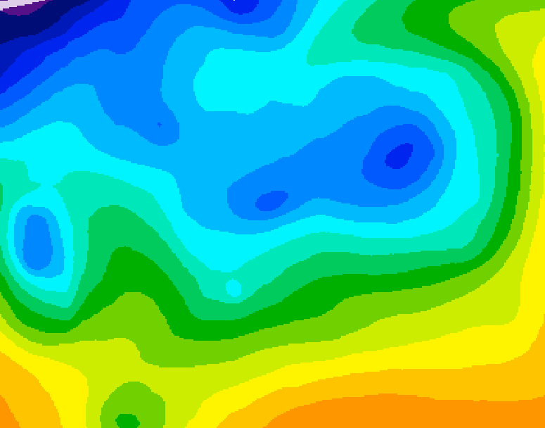 GDPS 500 millibar geopotential height 090 hour forecast chart for Canada based on 2025/11/16 1200Z data