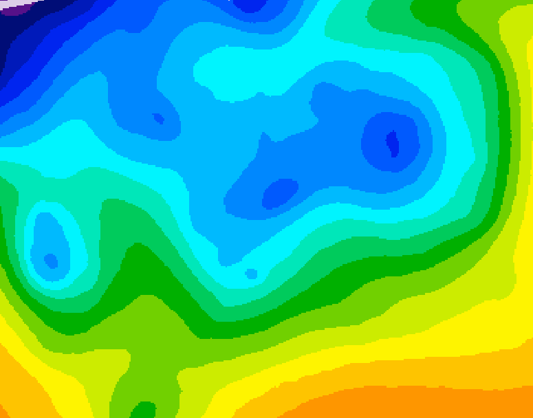 GDPS 500 millibar geopotential height 096 hour forecast chart for Canada based on 2025/11/16 1200Z data