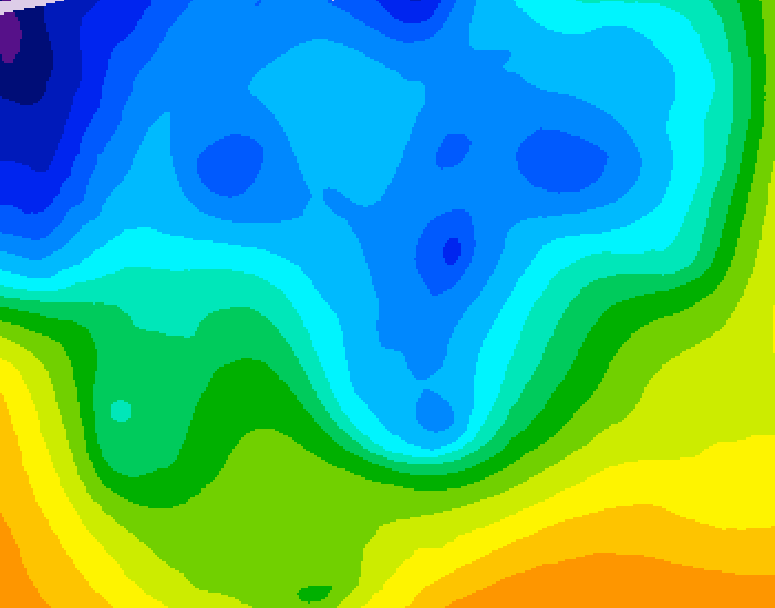 GDPS 500 millibar geopotential height 114 hour forecast chart for Canada based on 2025/11/16 1200Z data