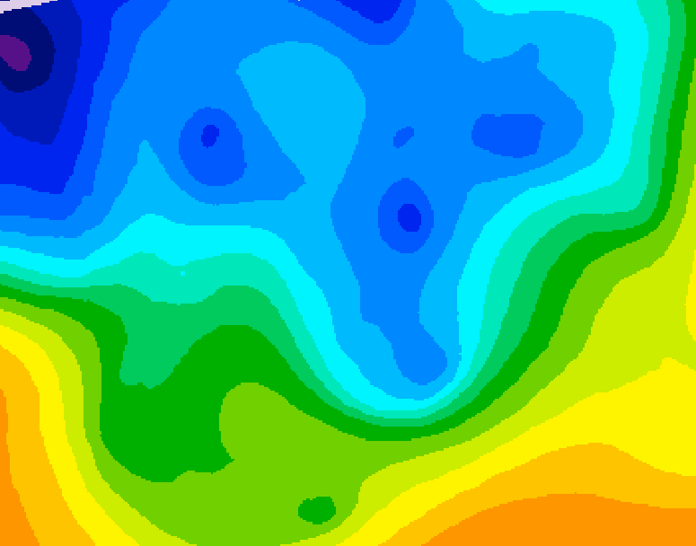GDPS 500 millibar geopotential height 120 hour forecast chart for Canada based on 2025/11/16 1200Z data