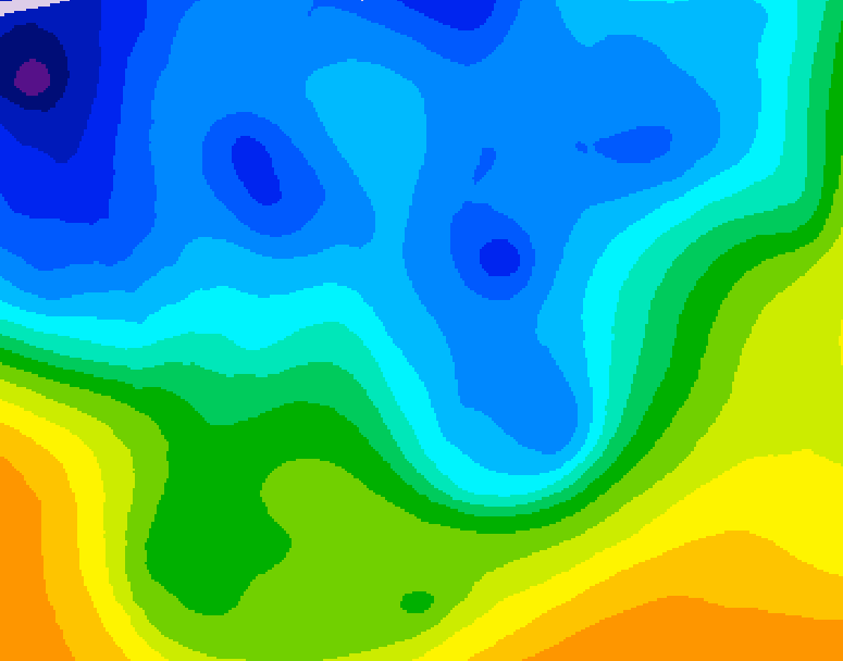 GDPS 500 millibar geopotential height 126 hour forecast chart for Canada based on 2025/11/16 1200Z data