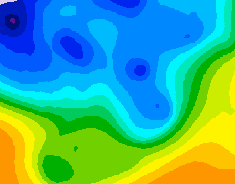 GDPS 500 millibar geopotential height 132 hour forecast chart for Canada based on 2025/11/16 1200Z data
