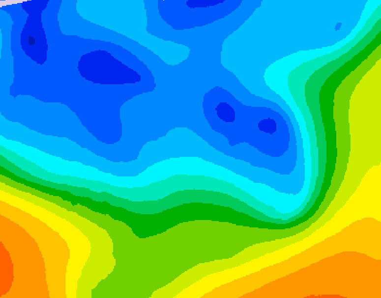 GDPS 500 millibar geopotential height 150 hour forecast chart for Canada based on 2025/11/16 1200Z data