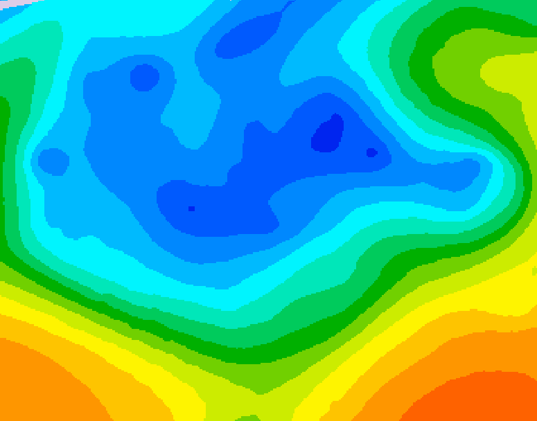 GDPS 500 millibar geopotential height 180 hour forecast chart for Canada based on 2025/11/16 1200Z data
