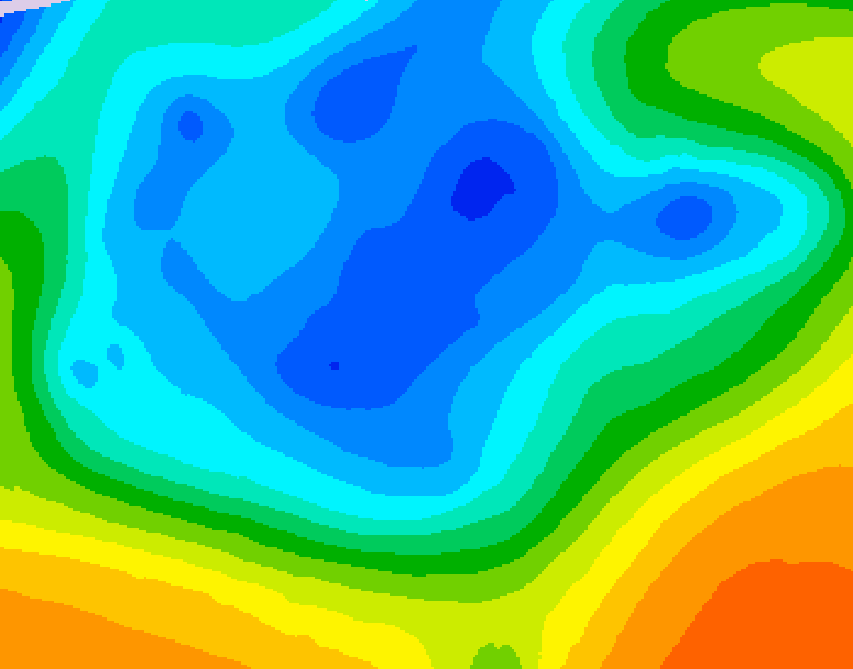 GDPS 500 millibar geopotential height 198 hour forecast chart for Canada based on 2025/11/16 1200Z data