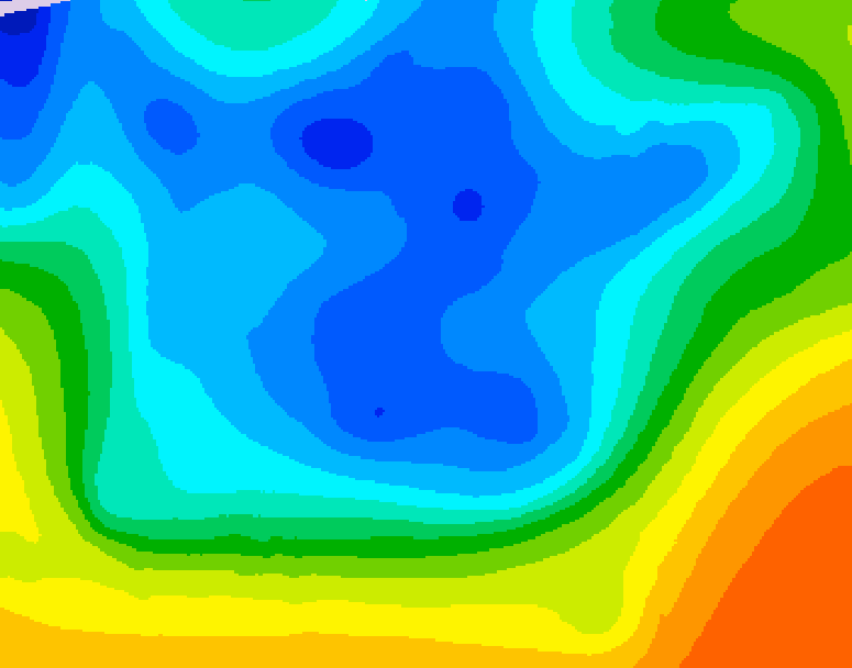 GDPS 500 millibar geopotential height 216 hour forecast chart for Canada based on 2025/11/16 1200Z data
