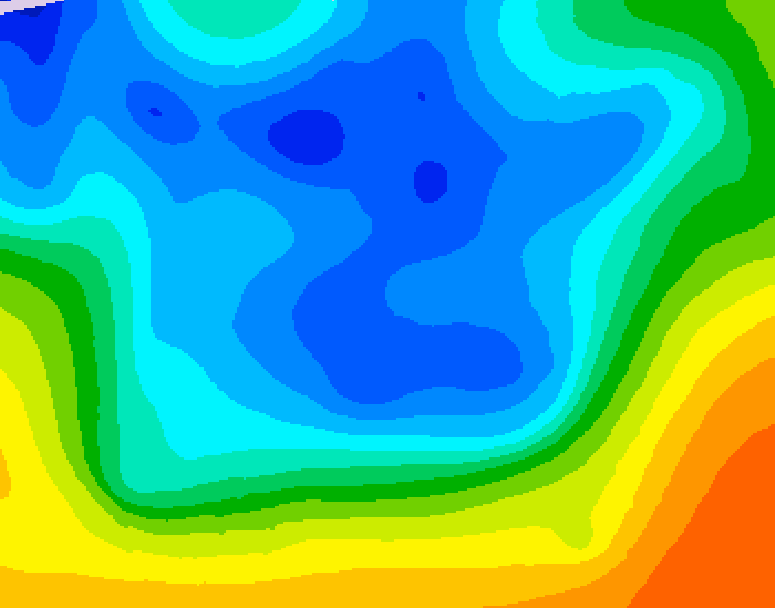 GDPS 500 millibar geopotential height 222 hour forecast chart for Canada based on 2025/11/16 1200Z data