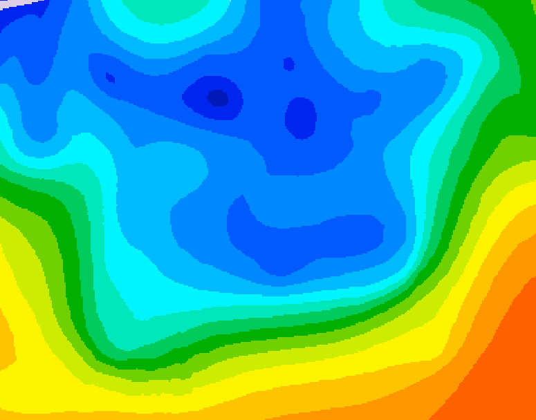 GDPS 500 millibar geopotential height 228 hour forecast chart for Canada based on 2025/11/16 1200Z data