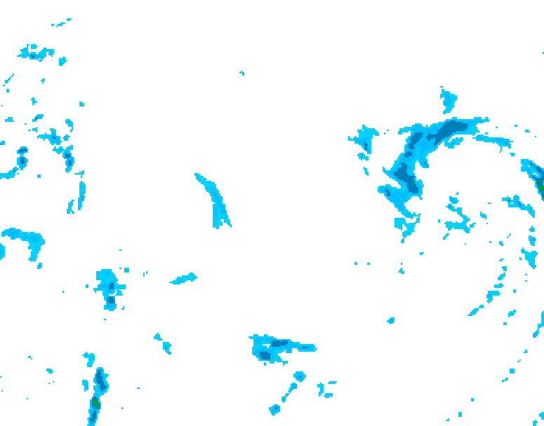 GDPS precipitation 042 hour forecast chart for Canada based on 2025/11/16 1200Z data