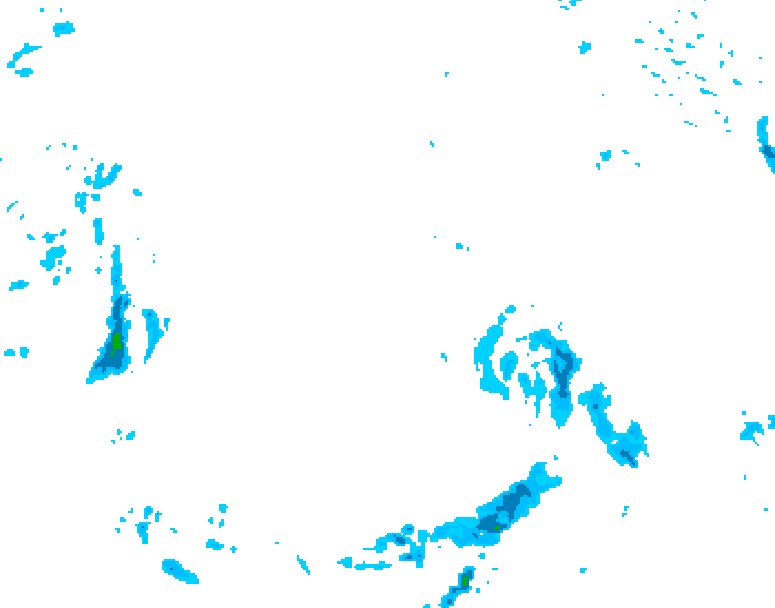 GDPS precipitation 126 hour forecast chart for Canada based on 2025/11/16 1200Z data