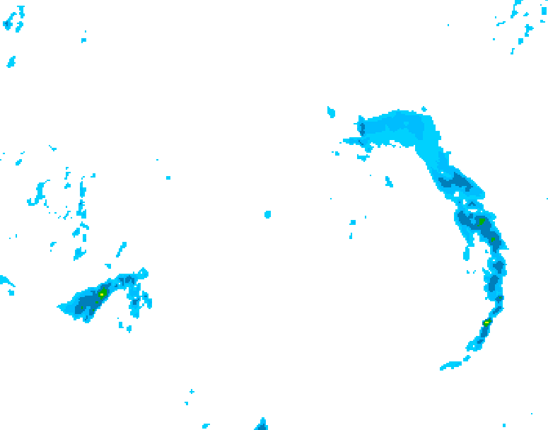 GDPS precipitation 156 hour forecast chart for Canada based on 2025/11/16 1200Z data