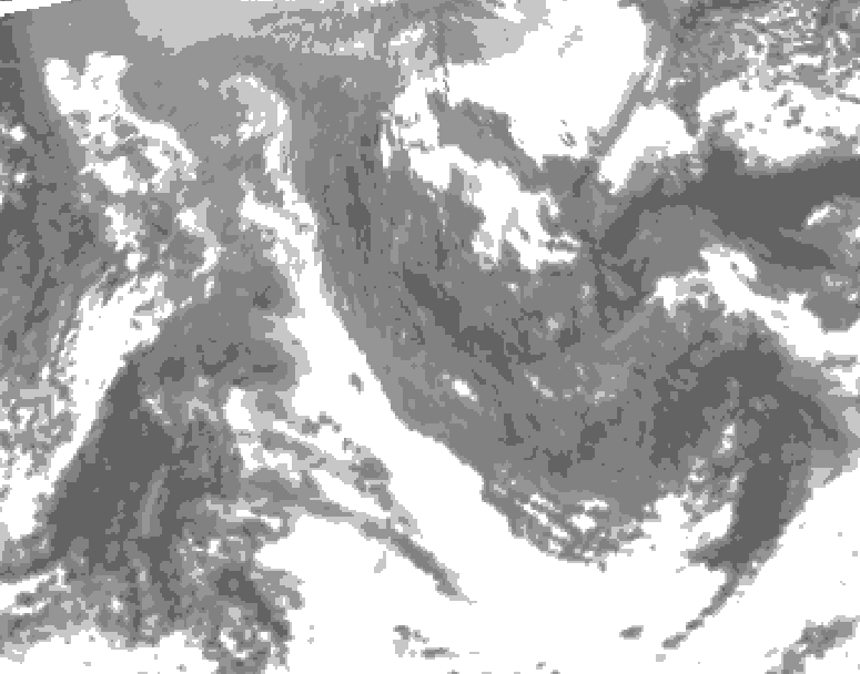 GDPS total cloud 024 hour forecast chart for Canada based on 2025/11/16 0000Z data
