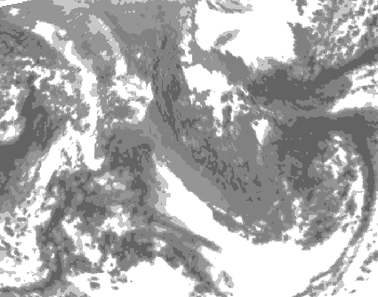 GDPS total cloud 042 hour forecast chart for Canada based on 2025/11/16 0000Z data
