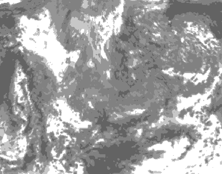 GDPS total cloud 114 hour forecast chart for Canada based on 2025/11/16 0000Z data