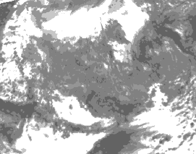 GDPS total cloud 210 hour forecast chart for Canada based on 2025/11/16 0000Z data