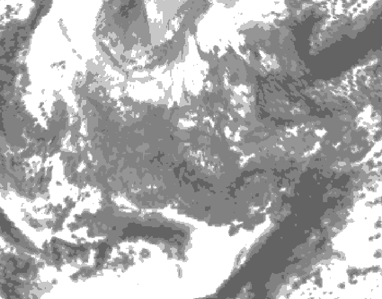 GDPS total cloud 234 hour forecast chart for Canada based on 2025/11/16 0000Z data