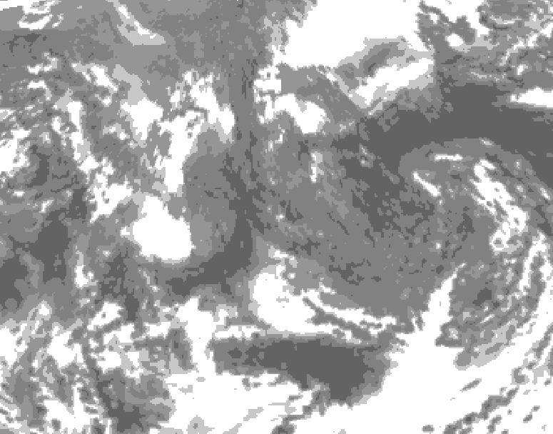 GDPS total cloud 048 hour forecast chart for Canada based on 2025/11/16 1200Z data