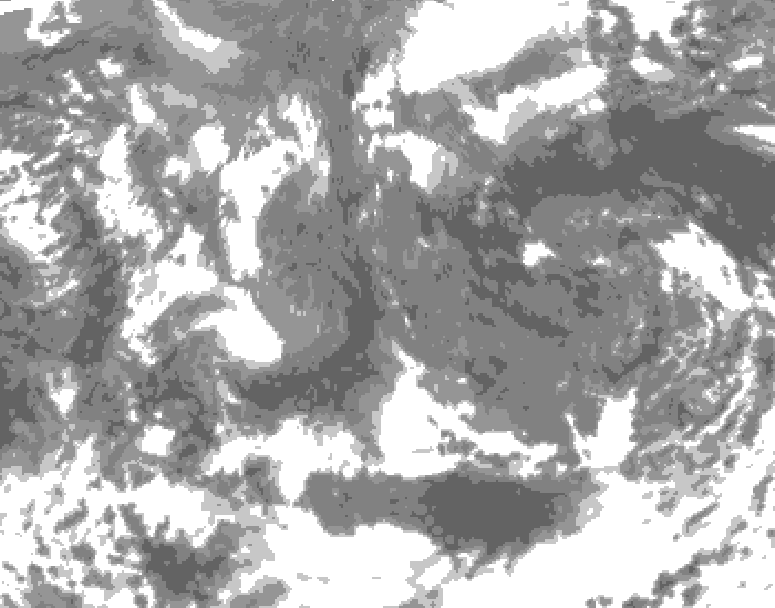 GDPS total cloud 054 hour forecast chart for Canada based on 2025/11/16 1200Z data