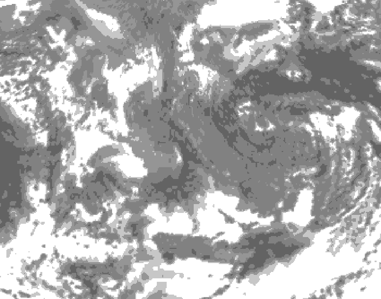 GDPS total cloud 060 hour forecast chart for Canada based on 2025/11/16 1200Z data